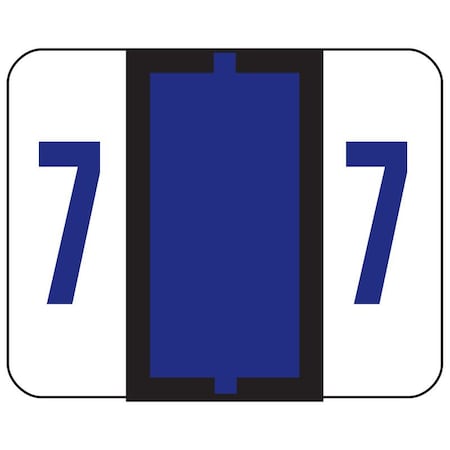 Smead Label, Bccrn, Endtab, "7", Pe Pk SMD67377